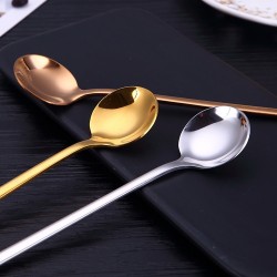 Round stainless steel long teaspoon - 13cmCutlery