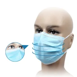 Engangs ansikts-/munnmaske - engangs - blå - 50 stk