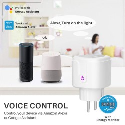 16A - WiFi - Smart plug - socket with power energy monitor - Alexa / Google assistantPlugs