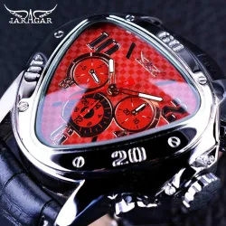 JARAGAR - luxury automatic watch - leather strap - triangle shapeWatches
