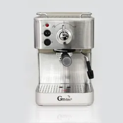 Gustino 19 Bar - halvautomatisk kaffetrakter - melkeskummer - rustfritt stål