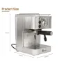 Gustino 19 Bar - semi automatic coffee maker - milk foamer - stainless steelKitchen