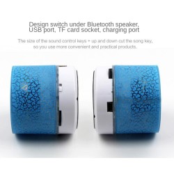 Mini Bluetooth-høyttaler - LED - TF-kort - sprukket design