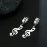 Long earrings with musical notesEarrings