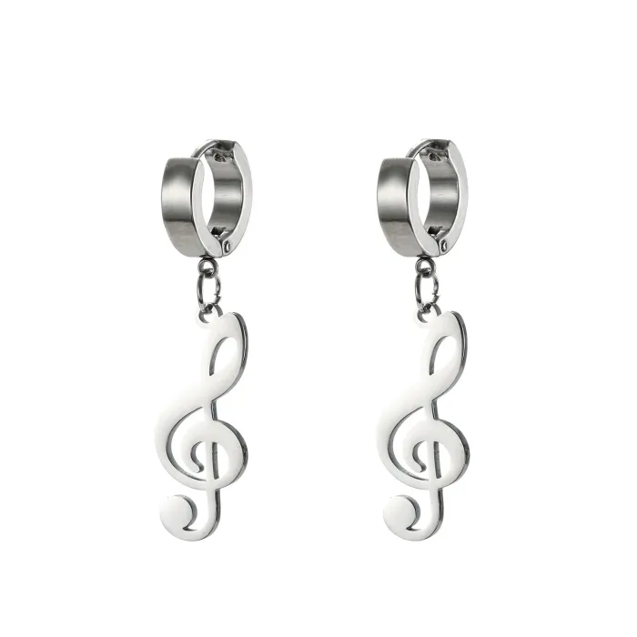 Long earrings with musical notesEarrings