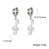 Long earrings with musical notesEarrings