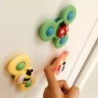 Roterbar babyleke - fidget spinner - med sugekopp - 3 stk