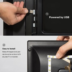 LED USB stripelys - TV-bakgrunnsbelysning - SMD 3528 - 5V - 50cm - 1m - 2m - 3m - 4m - 5m