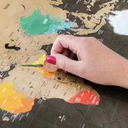 Black scratch map - world travel map - wall stickerWall stickers
