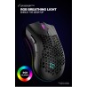 BM600 - trådløs RGB gaming mus - honeycomb design - oppladbar - USB - 2.4G