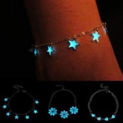 Metal anklet - luminous hearts / stars / flowersAnklets