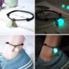 Rope anklet - luminous glass bead - metal leafAnklets