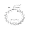 Crystal leaves silver braceletBracelets