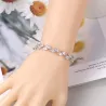 Armbånd av sølv i krystallblader