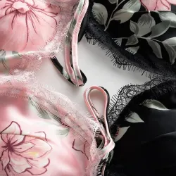 Sexy blomstret nattøyskjorte - minikjole