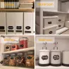 Erasable chalkboard label - black jar stickers - with penKitchen