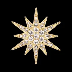 Crystal star broochBrooches