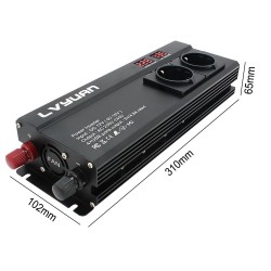 6000W - DC 12V/24V to AC 220V - LED display - car inverter - converter - charger - transformerInverters