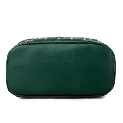 Leather backpack - with decorative studs - large capacityBackpacks