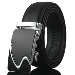 Luxury leather belt - with automatic buckle - 110cm - 130cmBelts