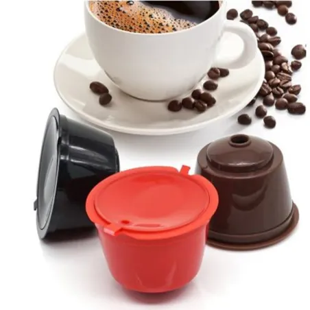 Plastkaffekapsler - etterfyllbare - for Dolce Gusto - 3 stk