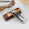 SUZUKI 1072 - silver harmonica - 10 holesHarmonica