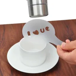 Sjablonger for kaffe - cappuccino - latte - maler - 16 stk