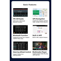 Car radio - 2 Din - 9 inch - Android 10 - 2GB - 32GB - Bluetooth - GPS - carplay - for Volkswagen Golf 5 6 PassatDin 2