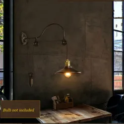 Retro iron wall lamp - adjustable lengthWall lights