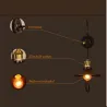 Retro iron wall lamp - adjustable lengthWall lights