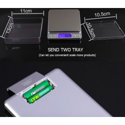 Precision kitchen weight scale - digital - stainless steel - 0.01g x 500gWeighing scales
