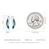 Green-blue crystal feathers - earrings - 925 sterling silverEarrings