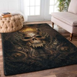 Decorative geometric carpet - non slip - brown skullCarpets