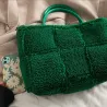 Trendy plush handbag - large capacityHandbags