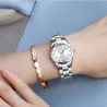 CHRONOS - luksuriøst sølv Quartz-klokke - rustfritt stål