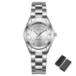 CHRONOS - luxury silver Quartz watch - stainless steelWatches