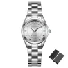 CHRONOS - luksuriøst sølv Quartz-klokke - rustfritt stål