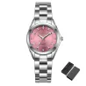 CHRONOS - luksuriøst sølv Quartz-klokke - rustfritt stål