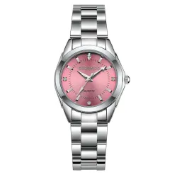 CHRONOS - luksuriøst sølv Quartz-klokke - rustfritt stål