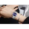 CHRONOS - luksuriøst sølv Quartz-klokke - rustfritt stål