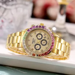 Luksus Quartz-klokke - med diamanter