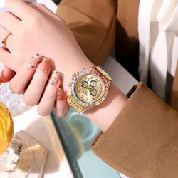 Luksus Quartz-klokke - med diamanter