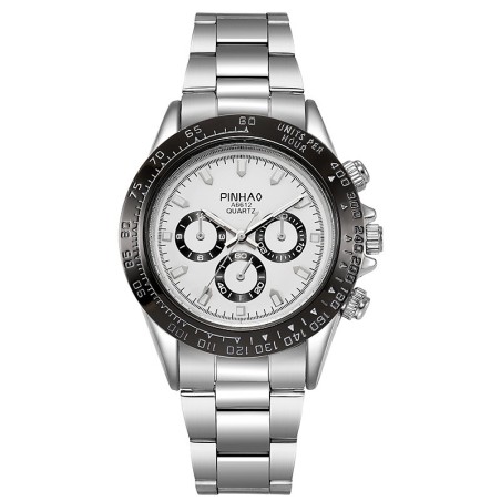 Luksus Quartz-klokke - rustfritt stål