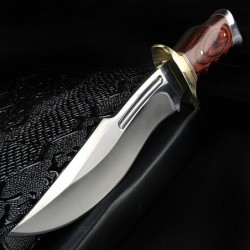 Military short knife - titanium alloy / woodKnives & Multitools