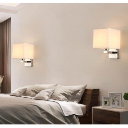 LED vegglampe - moderne tekstillampe - E27 - 5W
