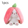 Plush white rabbit - pillow with zipper - toyCuddly toys