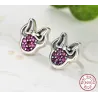 Sløyfe / krystaller - 925 sterling sølv øredobber
