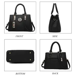 Elegant leather shoulder bag - handbagHandbags