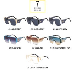 Fashion oversized sunglasses - bull logoSunglasses