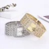 Elegant Quartz watch - wide crystal braceletWatches
